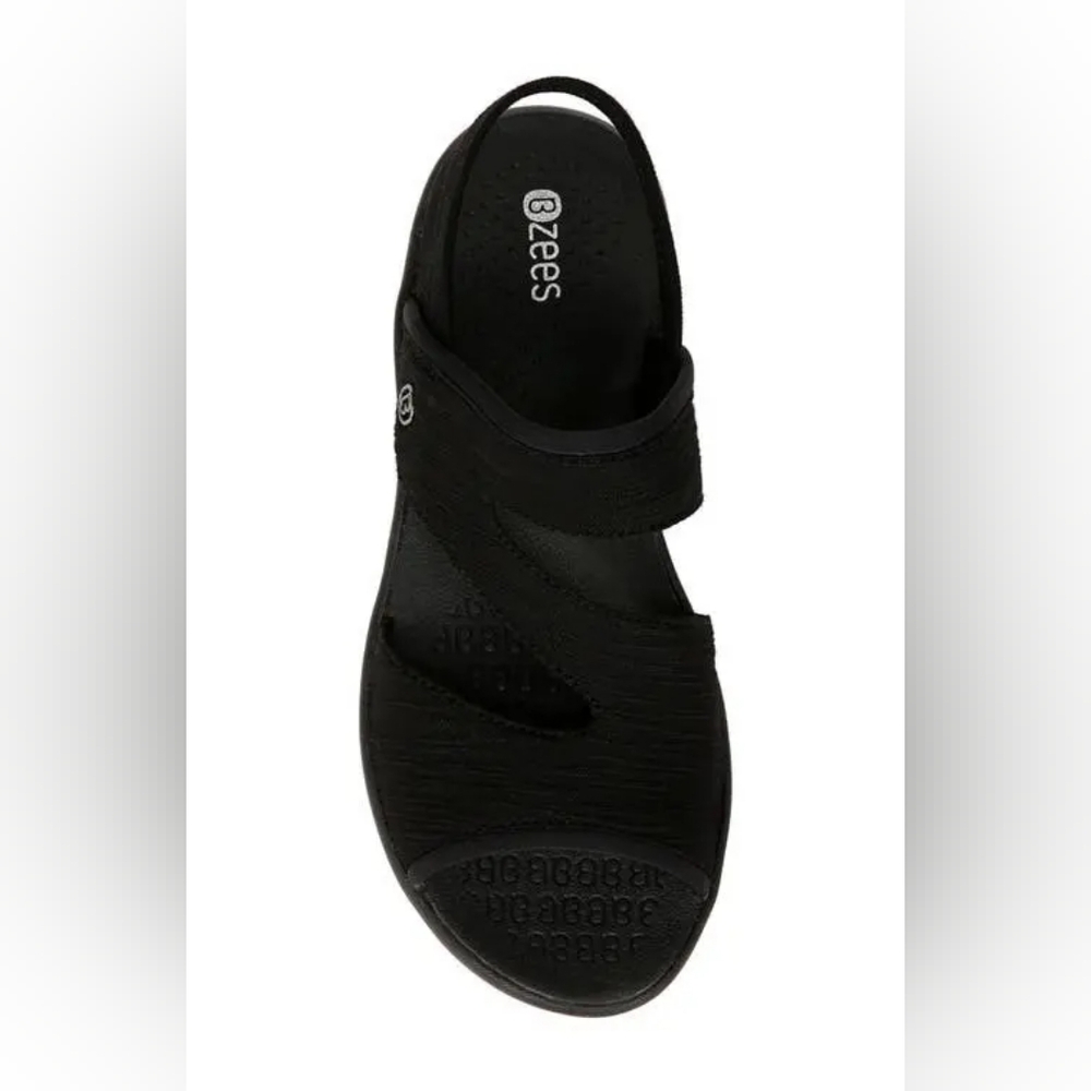 Bzees Cleo Black Washable Slingback Sandals Sz 7.5 SH467